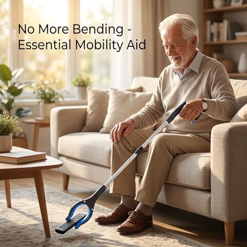 Image of 32 inch Grabber Reacher Tool (2-Pack), Foldable Trash Picker Upper with 360 Rotating Jaw & Magnetic Tip, Heavy Duty Reaching Assist Stick for Seniors, Post Surgery Recovery Must Haves Mobility Aid