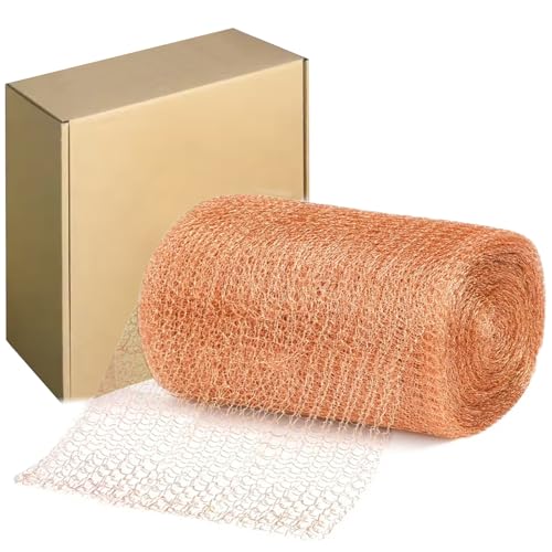 YADOBIG Red de Cobre 12.5cm x 6m, Anticaracoles, Malla Cobre Anticaracoles para Roedores Ratón Jardín Babosa