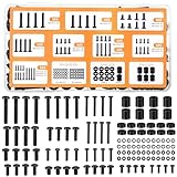 Quincaillerie domestique durable : Fabriqué à partir d'acier au carbone de haute qualité, le kit de vis offre une résistance aux rayures, une protection contre la corrosion, une prévention de la rouille, une résistance élevée, une dureté supérieure et une résistance à la déformation ou à la rupture. Cela garantit une longue durée de vie et une grande stabilité, assurant un support TV sûr et stable.