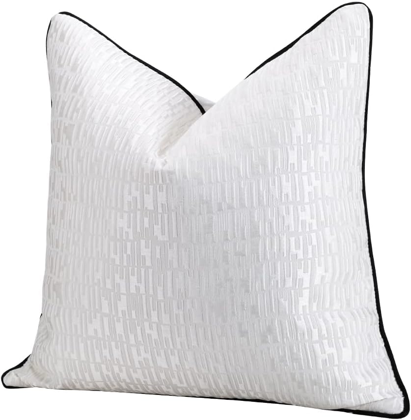 Geometric Pattern Modern Luxury Sofa Cushion Covers for Living Room,Bedroom, Office. Satin Color Back high-density plain fabric (2, 50x50cm)