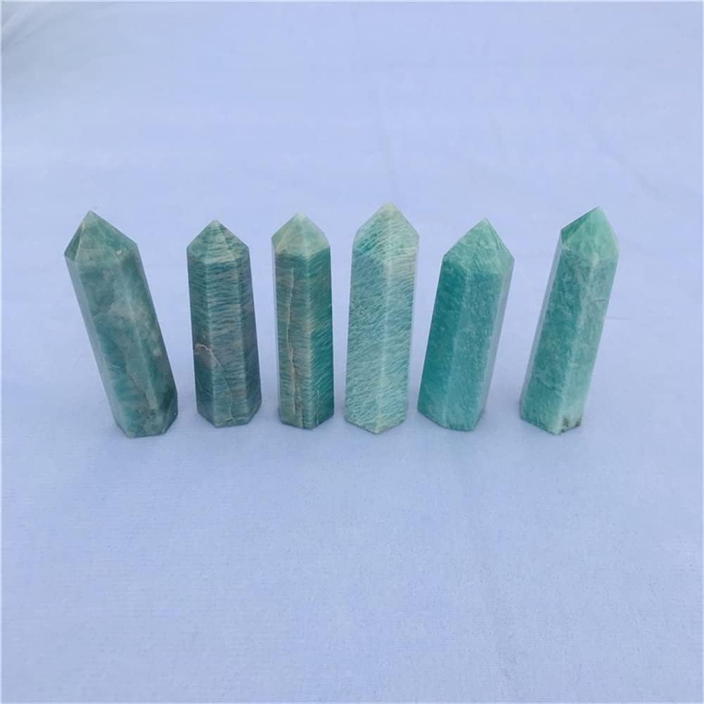 Quartz Decoration 1PC Natural Crystal Stone Reiki Amazon Stone Crystal Pagoda Points Can Be Used for Home Decor (Size : 8-9CM)