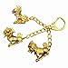Betterdecor Feng Shui Three Celestial Guardian (Chi Lin, Fu Dog, Pi Yao) Amulet Key Chain Hanging