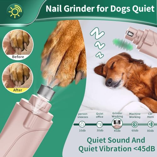 Image of 2 in 1 Dog Nail Clippers & Cat Nail Clippers Trimmers for Large Medium Small Dogs Cats Claw Trimmer Quick Sensor and Safety Guard USB Rechargeable Dogs Nail Trimmer with Catcher & 2 LED Lights