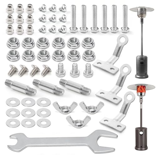 Patio Heater Replacement Parts, Hardware -Bolt & Nut Set for Propane Patio Outdoor Space Heater Screw Sets Accessories for Outdoor Heater,Screw Set for st Outdoor Round Stand Up Propane Heater