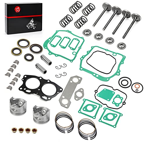 Image of Oversize 0.25mm Engine Rebuild Kit Piston & Ring Gasket Seal Exhaust Intake Valve Compatible with EZGO 4 Cycle Gas Golf Cart 350cc EH35C MCI Fuji Robin Engine 1996-2002