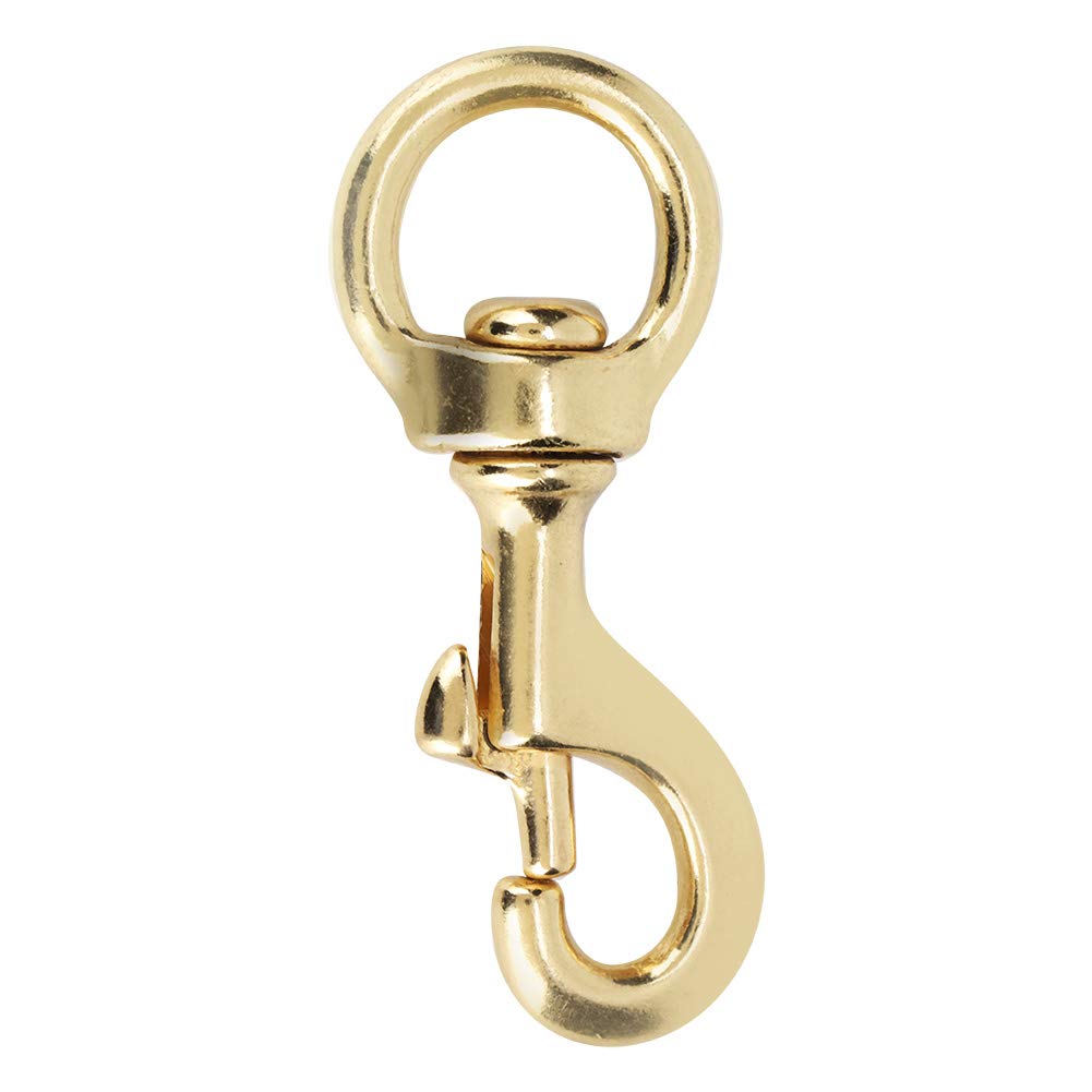 Gavigain Brass Swivel Clip Leash Hook, Lightweight, Sturdy, Anti s, Small Diameter, for Pets, Travel, Outdoor Activities, Heavy Duty Carabiner