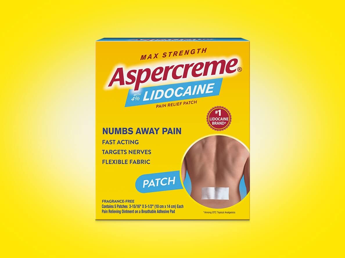 Aspercreme Max Strength Lidocaine Pain Relief Patch (5
