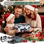 Camion de télécommande, 2,4 GHz RC Jouets pour voitures - Réaliste LED Lumière inverse & LED Les phares. Un grand anniversaire pour les enfants, vacances RC Cadeaux de voiture pour les garçons & Filles (Changement de couleur verte pourpre)