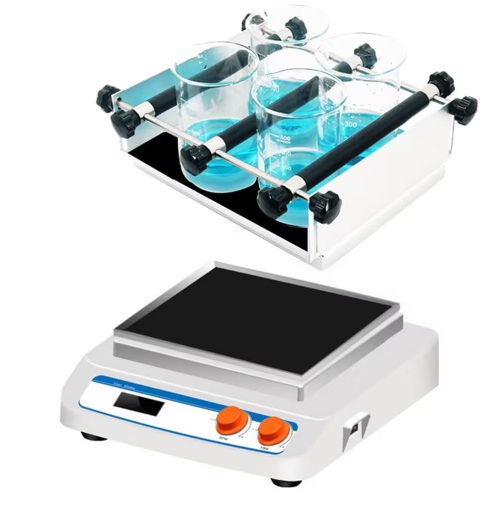 Orbital Laboratory Vibration Shaker Rocker Shaking Equipment Orbital Rocking Instrument with Adjustable Tray Shaking Mode Orbital Speed Range 60 to 400rpm (Optional to 500)