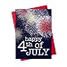 July 4th Greeting Cards - Fireworks - JF1503. Business Greeting Card with Colorful Fireworks. Box Set has 25 Greeting Cards and 26 Red Colored Envelopes.