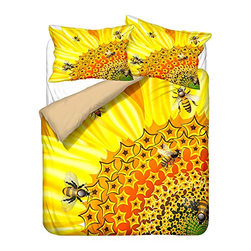 Morbuy Juego de Ropa de Cama 3 Piezas 3D