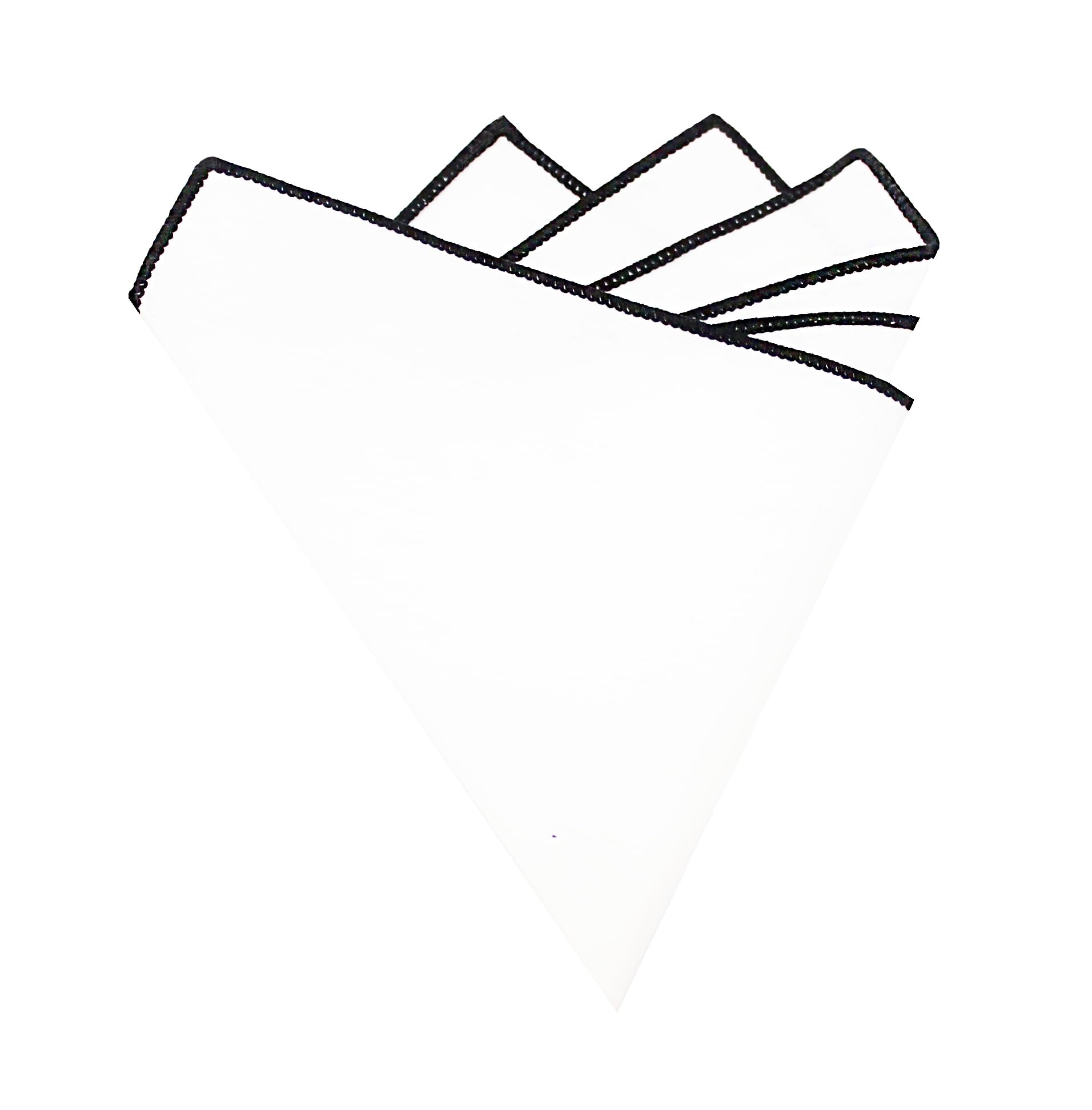 leonardi Mens Pocket Square | 24 x 24 cm | Soft fabric | Superior finishing | Packaging – folder | Colour- Black Border (Set of 1)…-picture-11