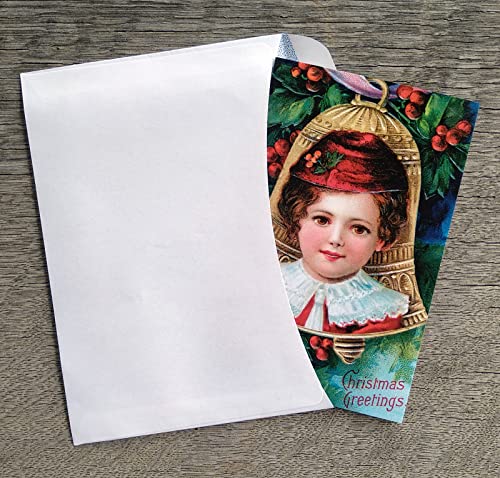 Image of PIXILUV CHRISTMAS PORTRAITS (Pack of 12) Notecards Small Greeting Cards # Beautiful Portraits of Children at Christmas ~ Vintage Christmas Postcards Reprint