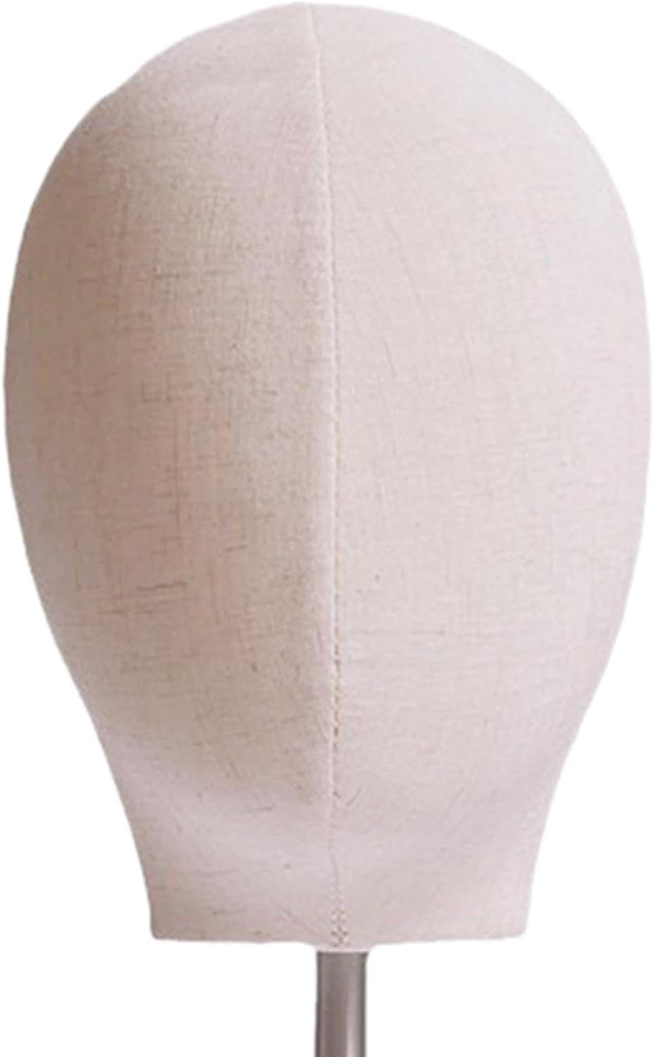 Headwear Showcase Stand with Base for Organizing Accessories, beige linen