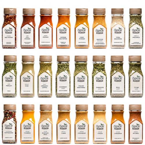 iSpice Starter Spice Set- Seasonings for Cooking - 24 Pack Starter Spice Gift Set | Silk Road
