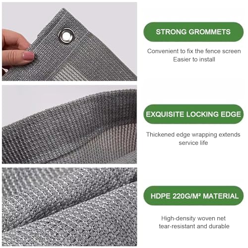 Maille résistante aux intempéries pour balcon gris - 4