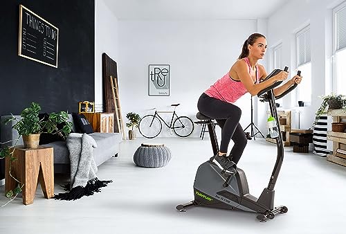 Tunturi Star Fit E100 Hometrainer voor thuis, 24 weerstandsniveaus, 20 trainingsprogramma's, met hartslagsensoren, roterende massa van 8 kg - Afbeelding 3
