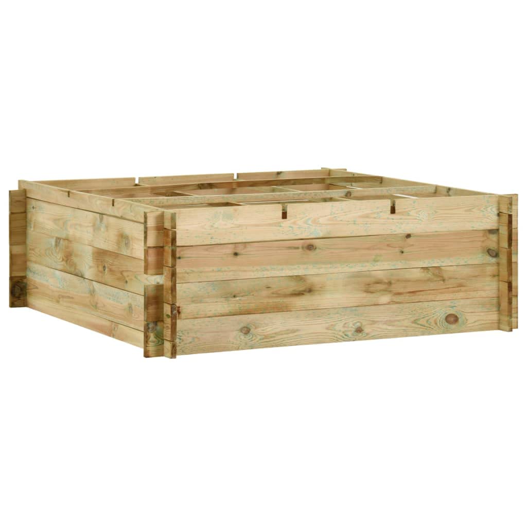 Jardinière pour légumes Bois de pin imprégné 120x120x40 cm