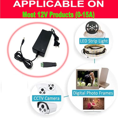 Image of 24V Power Supply Transformer, AC 100-240V to DC 24V 15A LED Adapter, 360 Watt Max for LED Strip Neon Rope String Lights, Computer Project, Recorder, TV Screen