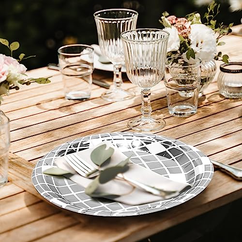 funisfun disco plates 25p disposable disco ball plates for 70s disco party decorations wedding birthday bachelorette party 734