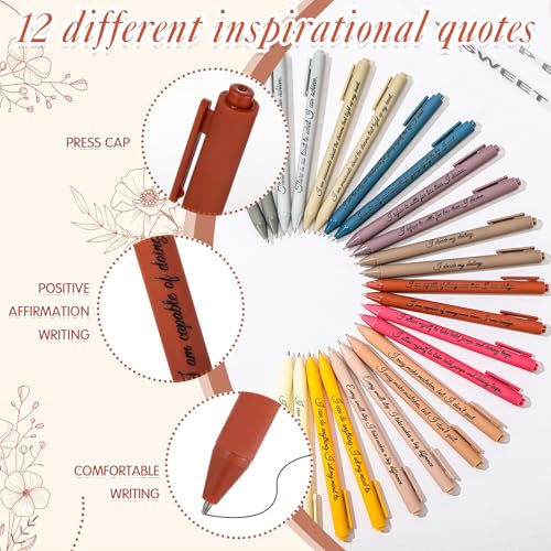 Image of Mooliwe 120 Set /240 Pcs Positive Affirmation Gift Set Gratitude Notebooks with Pens Small Bags Motivational Encouragement Notepads Daily Affirmation Journal for Women Stress Relief Self Care (Simple)