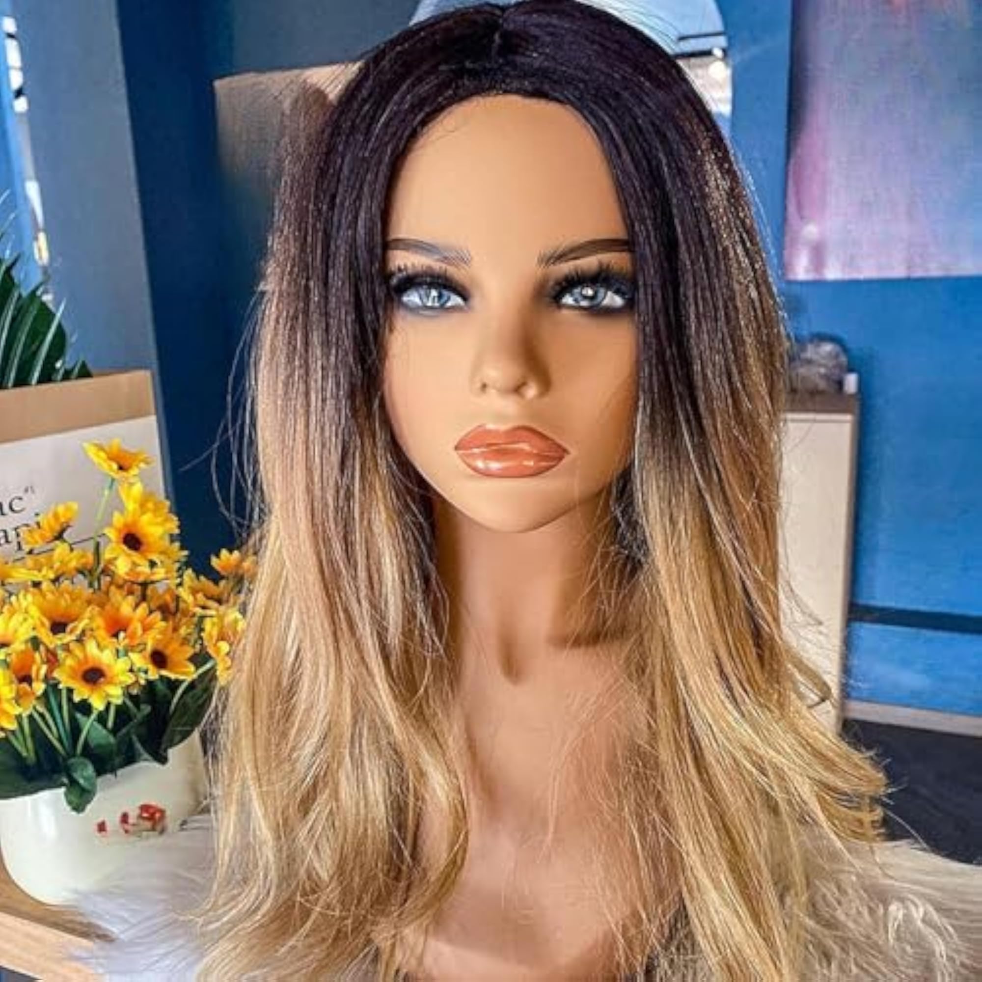 Bald Mannequin Head Professional Cosmetology Face for Wig Display