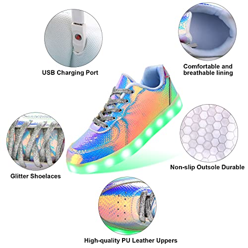 Image of Light Up Shoes Men Women LED Shoes USB Charging Adult High Top LED Sneakers Glow in The Dark Footwear for Dancing Party Festivals Festivals