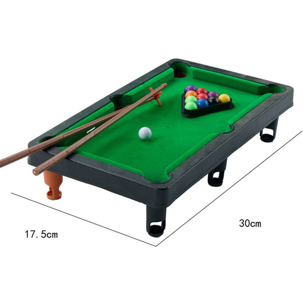 1 Ensemble de Mini Piscine de Table, Petit Jeu Billard Comprenant des balles Jeu, des bâtons et Un Support Triangulaire, Jeux Bureau conviviaux pour Les Voyages