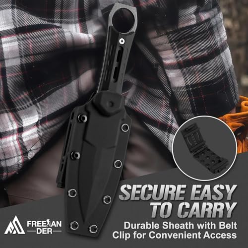 Freelander Outdoor Messer Klein aus D2 Stahl mit Kydex Scheide – Ansicht 6