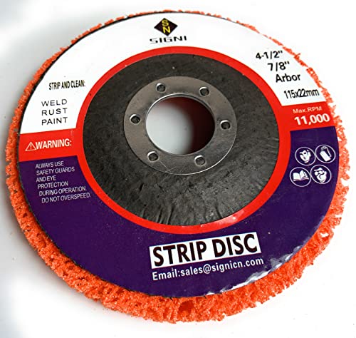 Signi Keramik-Körnung, Polystreifen, Polierscheibe für Winkelschleifer, ideal zum Entfernen von Farbe, Rost, Sauberschweiß-Oxidation (1) Cover