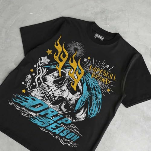 Image of DopeSkill Halloween Graphic Tee Streetwear Hip Hop Hypebeast Unisex T-Shirt Sneaker Colour Matching Shirts Spooky Graphic