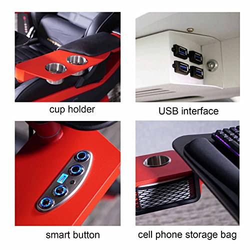 Ergonomic Gaming Chair with Zero Gravity Comfort and Massage Comfortable Computer Cockpit Chair for Racing Simulator Game with Angle Adjustments - Image 5