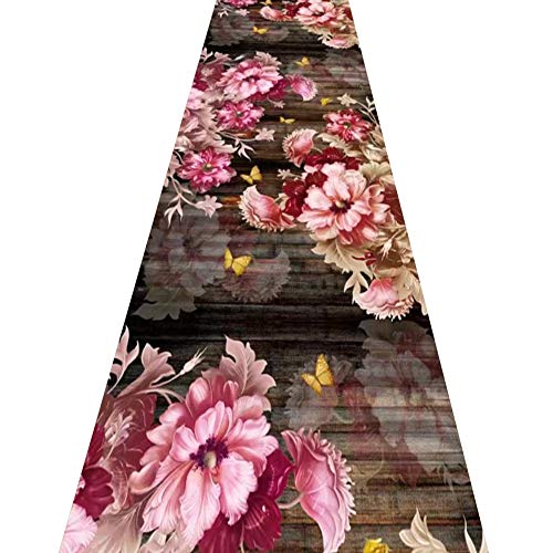Moqueta corredor estilo japonés 3D flores de fácil cuidado personalizable 0.6x1.2m 2