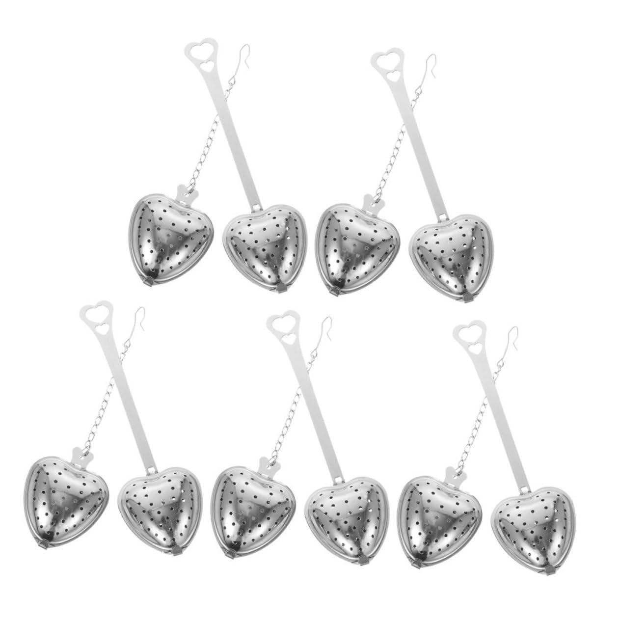 ABOOFAN 40 Piezas colador de té fino colador de infusor de té Acero inoxidable Plata