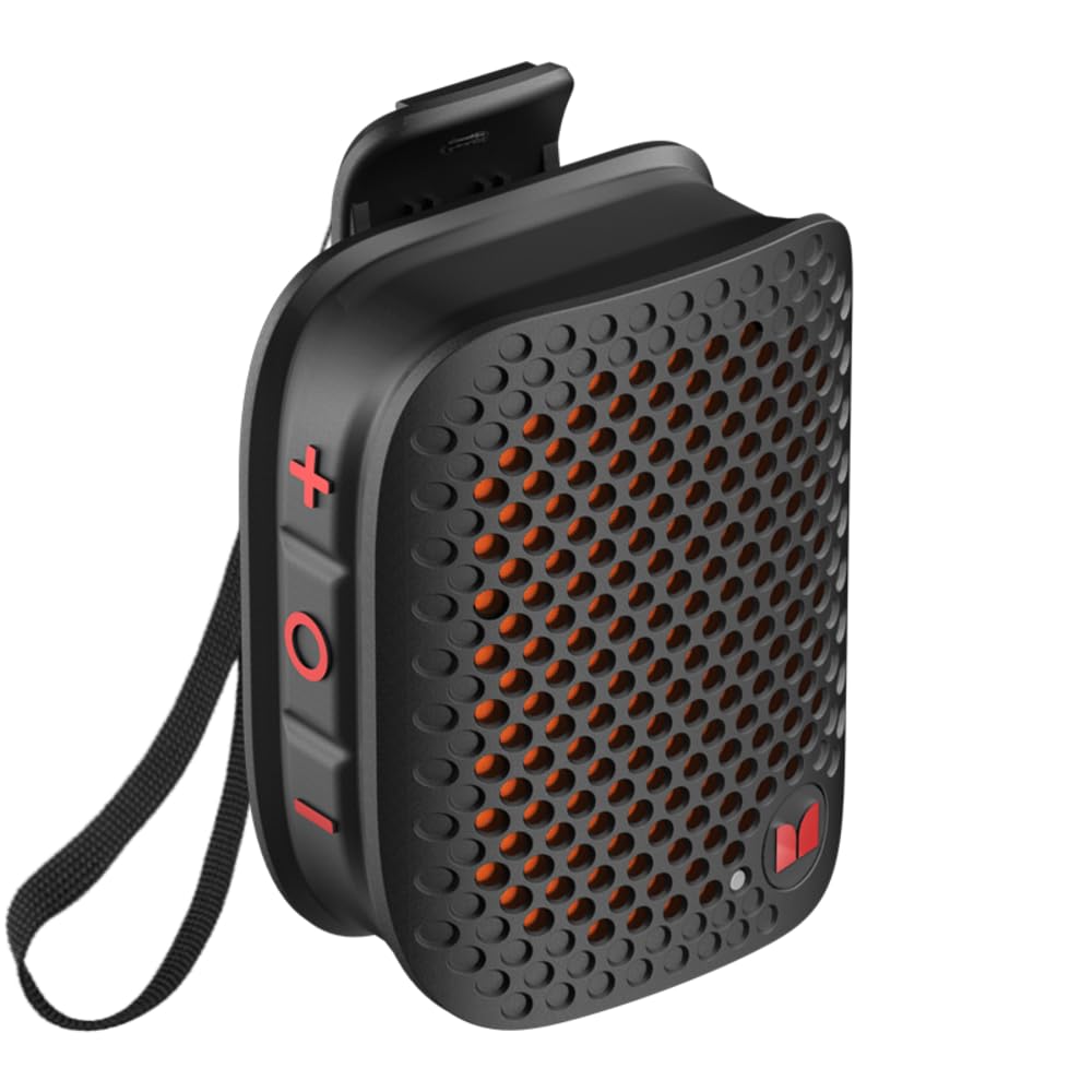 Monster MB0-MICRO Blaster Micro Enceinte Bluetooth sans Fil Ultra Portable, IPX7 Résistant à l'eau, Autonomie 8h, Bluetooth 5.4, avec Micro et Clip Magnétique