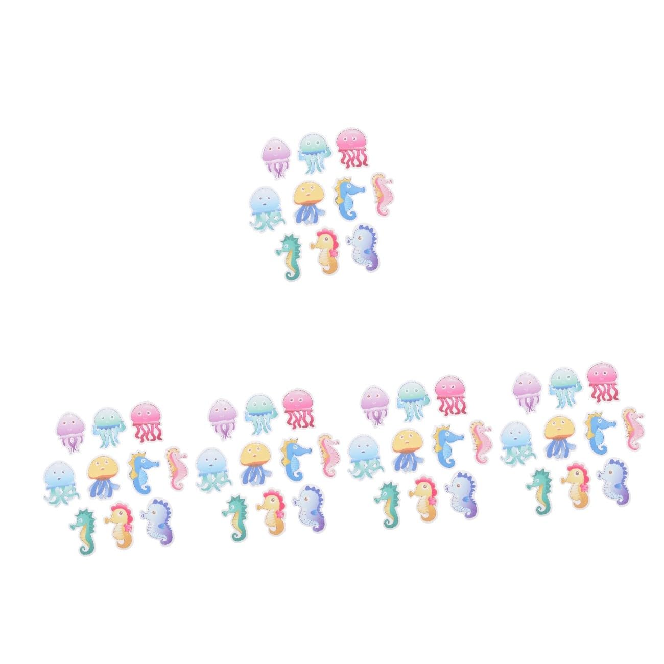 PRETYZOOM 50 Uds Pegatinas Antideslizantes De Dibujos Animados para El Suelo De La Bañera Pegatinas Antideslizantes para El Suelo De La Ducha Pegatinas Antideslizantes para La Bañera