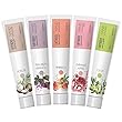 UMIDO 5 Stück Set Hand-Lotion Set 45 ml | 1x Kokos | 1x Traubenkernöl | 1x Pfirsich | 1x Granatapfel | 1x Olive | Handcreme | Pflegecreme | Lotion | Hautpflege | Handcreme Set