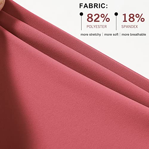 Baleaf Women's Capris Casual Summer Knee Length Leggings High Waisted Petite Yoga Casual Workout Exercise Capris With Pockets Rose Wine L #TOP3