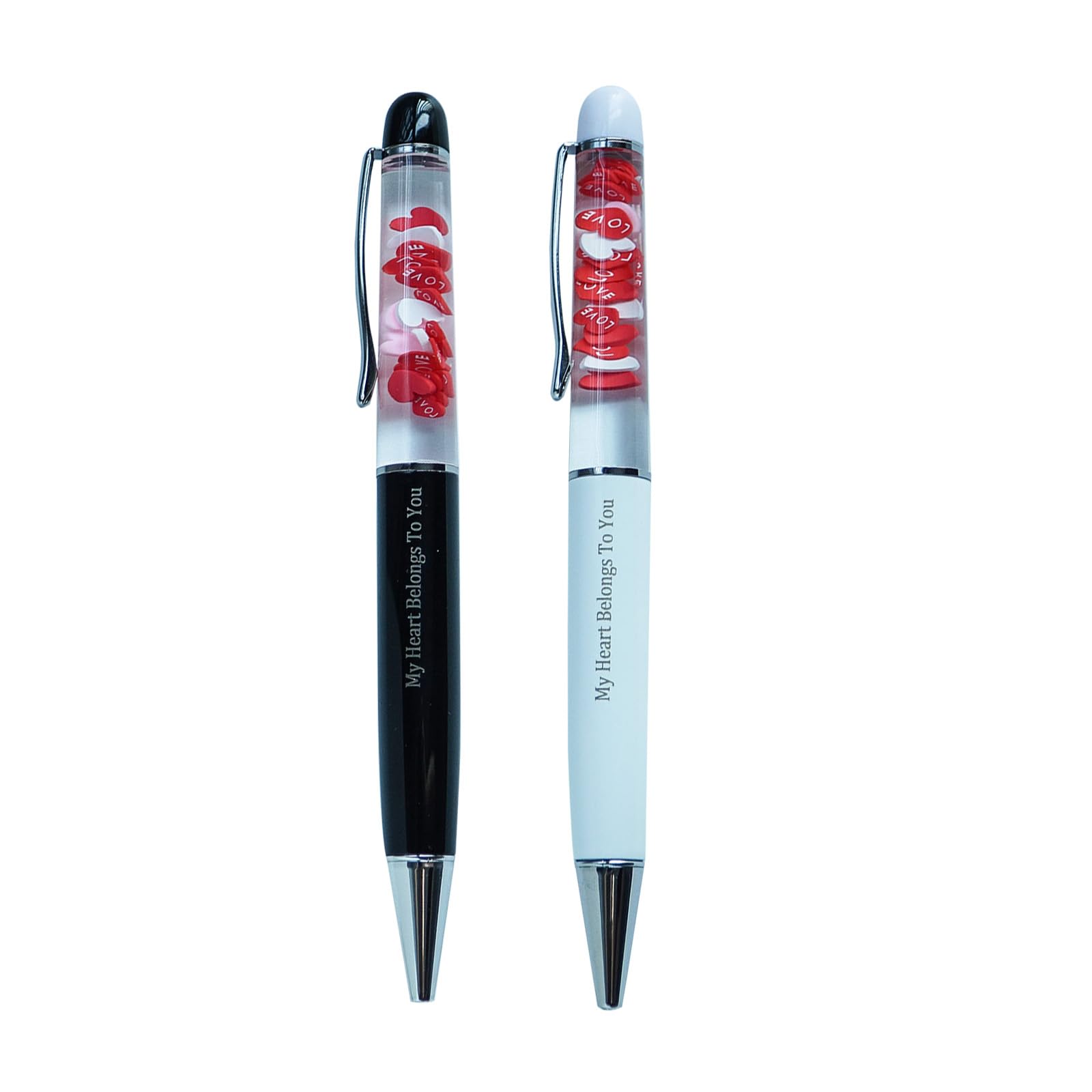 Sikyby My Heart Belongs To You Floating Funny Pens Cute Floater Liquid Writing Journaling Office Pen Unique Gift For Women Men — image 1