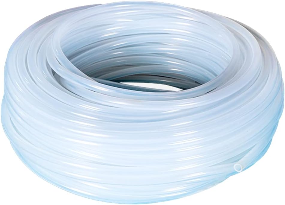 Silicone Tubing 5mm (3/16") ID x 8mm OD Food Grade High-temperature Pure Silicone Hose Tube Clear Pipe for Home Brewing Air and Liquid Transfer (Length 10 Meter- 33 FT)