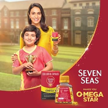 Seacod Cod-liver Oil Capsules ,Omega-3 Fatty Acid, Vitamin A, Vitamin D 100 Capsules