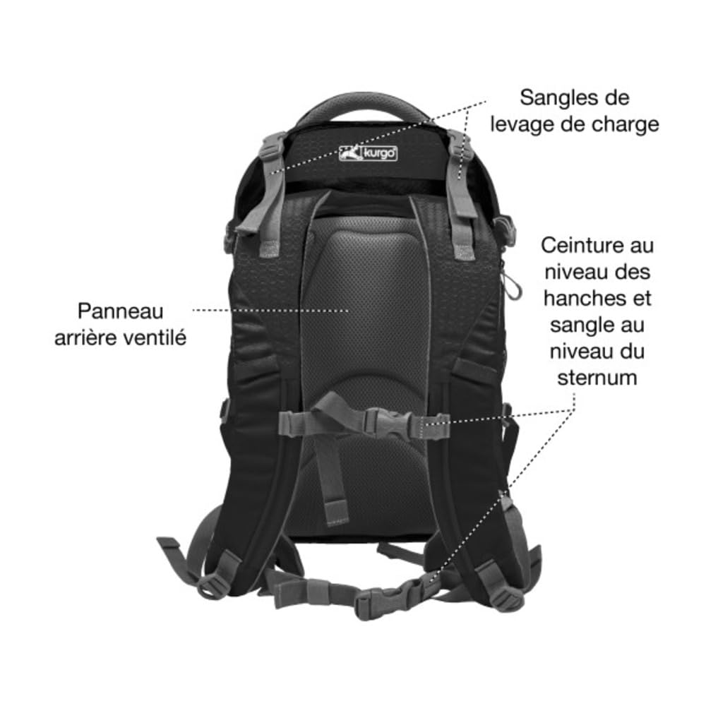 Kurgo G-Train Sac à Dos de Transport, Noir