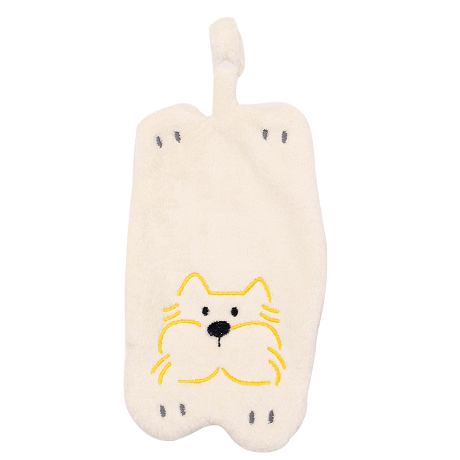 Mekalero Corals Fleece Hand Towel with Animal Shape for Kitchen Bathroom Absorbent Towel
