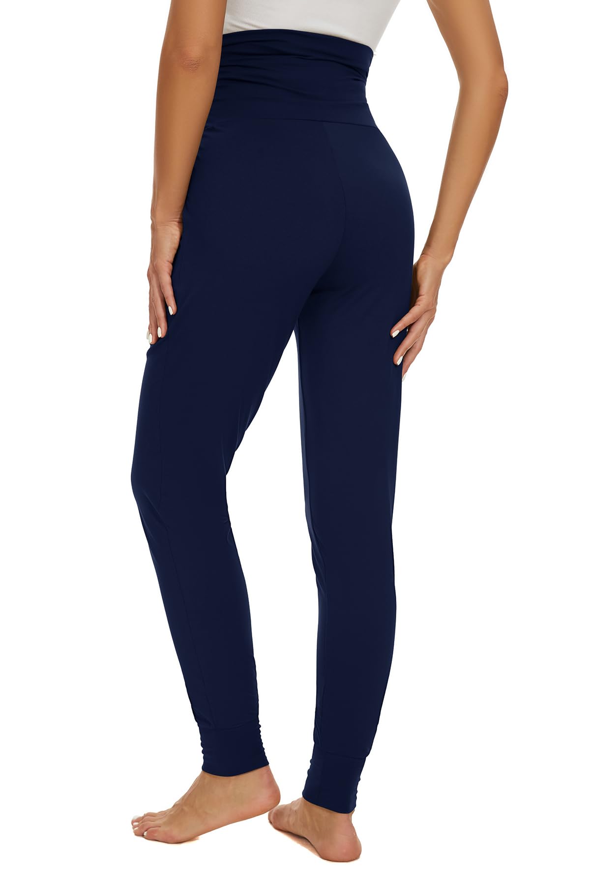 Smallshow Pantalones de maternidad para mujer, ropa deportiva para embarazo, jogger sobre el vientre
