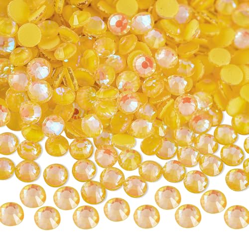 Blinginbox Hot Fix Crystals Rhinestones, SS16 Sparkle Yellow 1440pcs