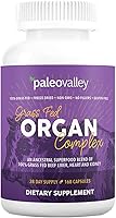 Vista 1 de Paleovalley Complejo de órganos de carne de res alimentada con pasto, mezcla de hígado, corazón y riñón liofilizados, 1 botella