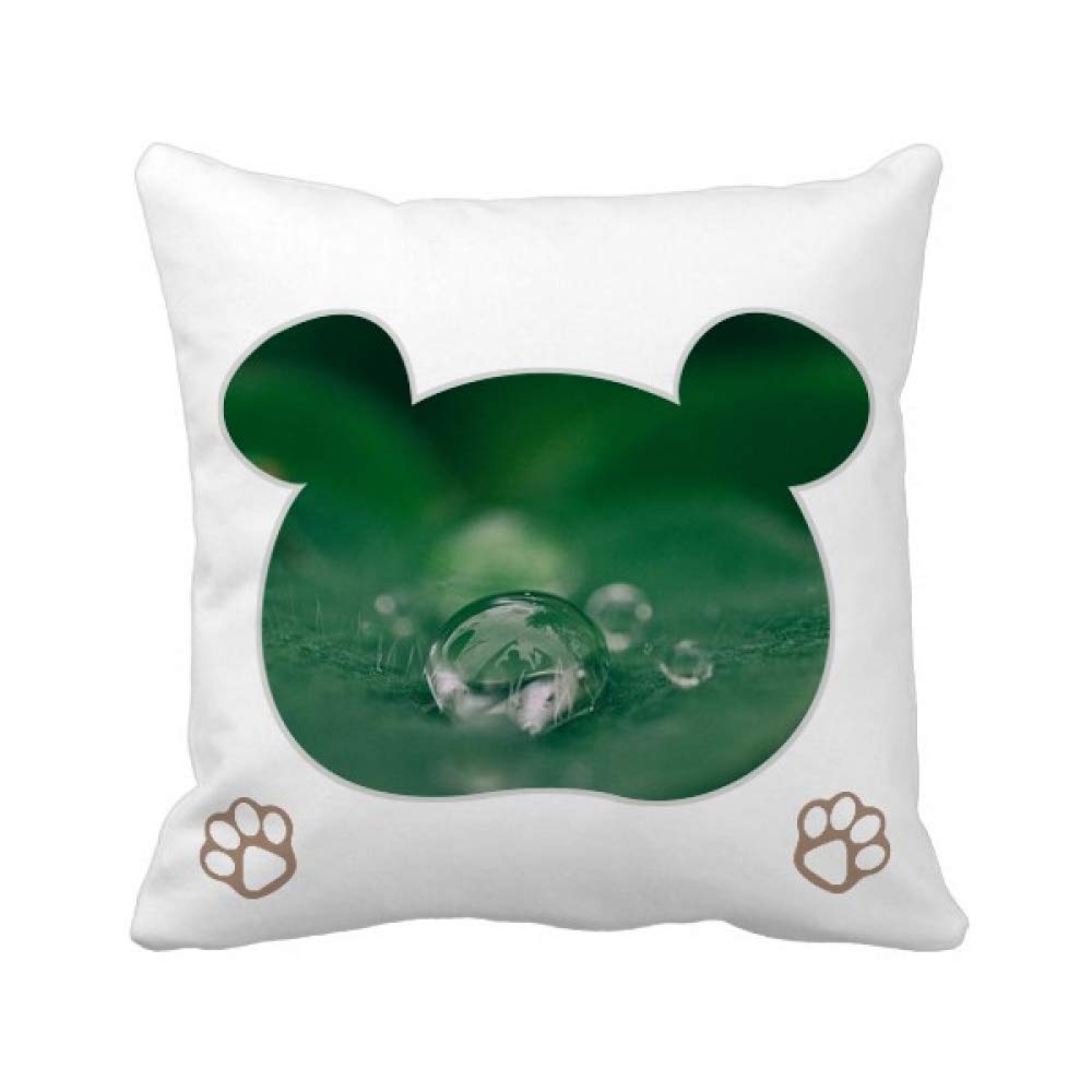 Housse de coussin carrée motif ours Dewdrop aux finitions haut de gamme