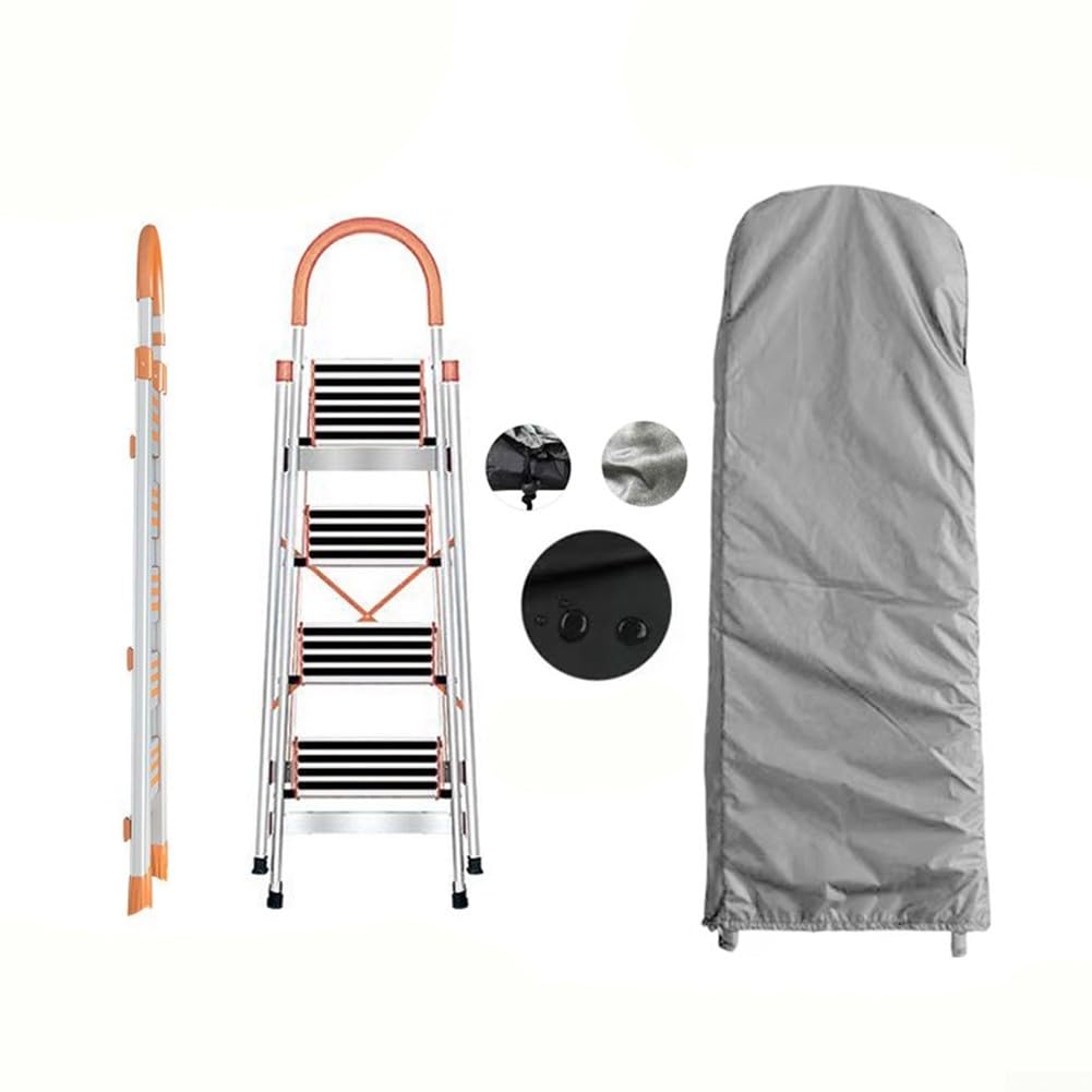 Funda protectora plegable para escalera, impermeable, con cordón ajustable para almacenamiento exterior (50 x 174 x 12 cm)