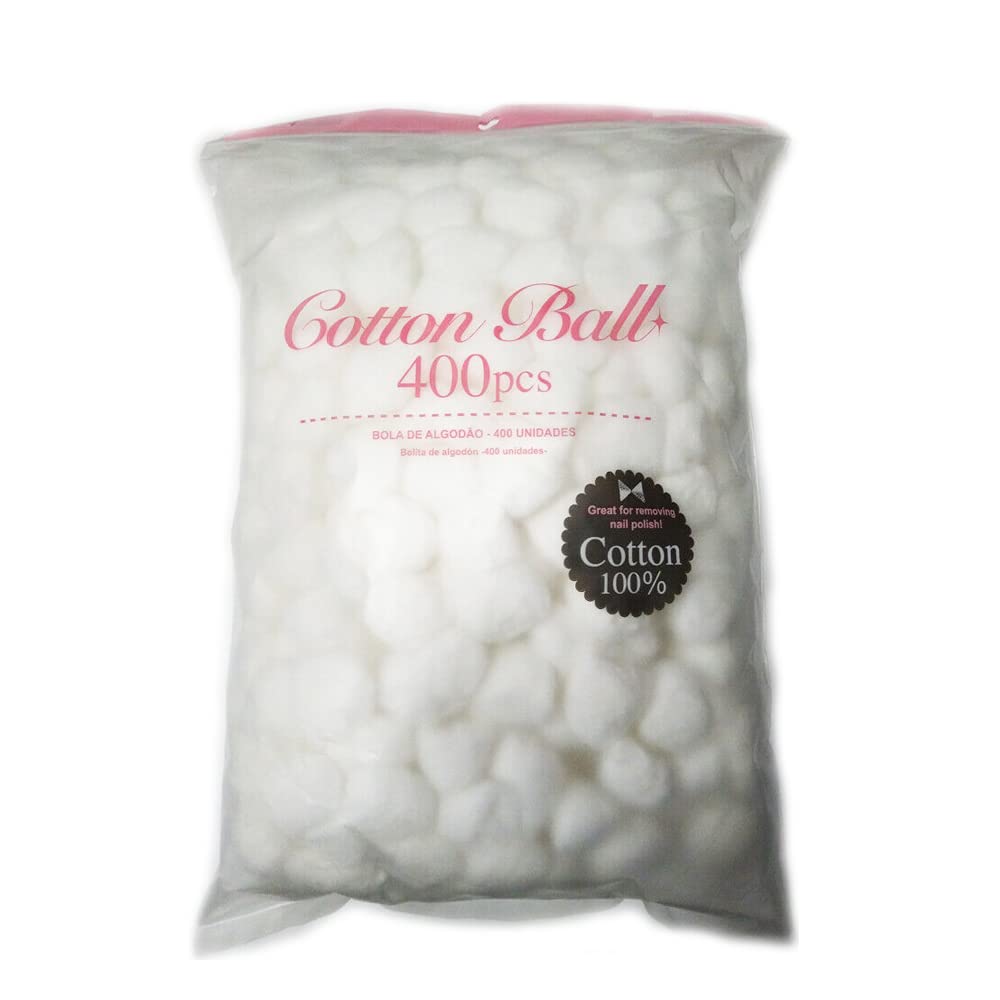 Daiso Japan Mini Cotton Balls 400 Pcs 100% White Cotton Ball Nail Polish Remover Soft Beauty Care Manicure Pedicure Baby Care