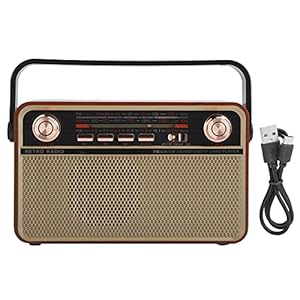 mumisuto FM/MW/SW-radio, draagbare USB-radio-ontvanger met oplaadkabel voor U Disk Bluetooth-geheugenkaart